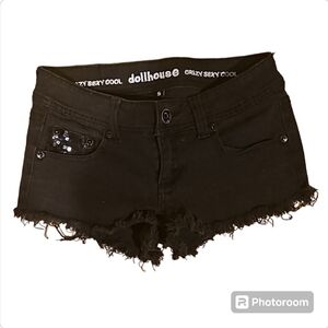 Small  Black Dollhouse Mini Shorts